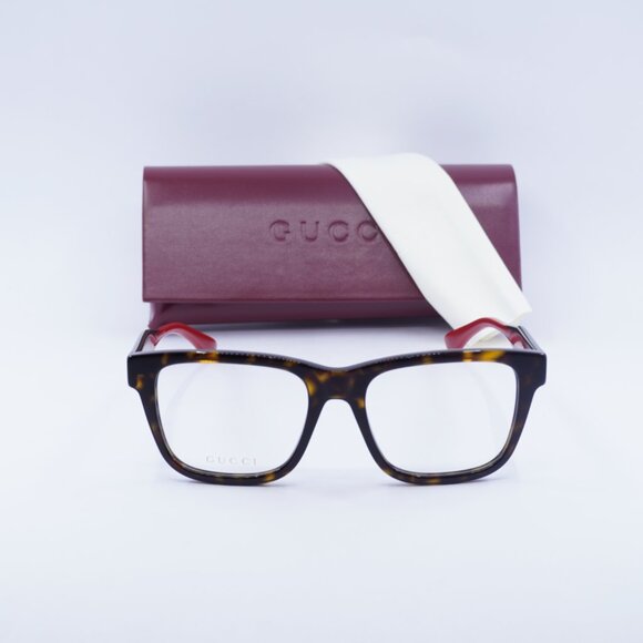 Gucci GG1870O 006 Square Eyeglasses 56mm - Havana - Picture 4 of 11